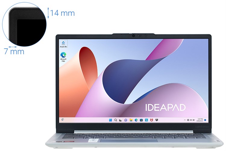 Laptop Lenovo IdeaPad Slim 5 Light 14ABR8 R5 7530U/16GB/512GB/Win11 (82XS002KVN) Màu Xám