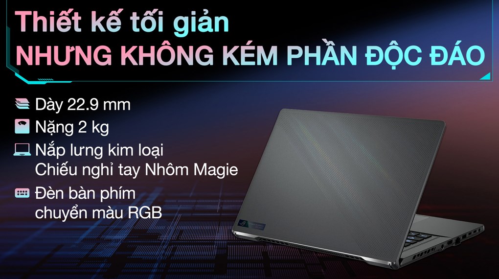 Laptop Asus Gaming ROG Zephyrus G16 GU603VU i7 13620H/16GB/512GB/6GB RTX4050/165Hz/Win11 (N3898W)
