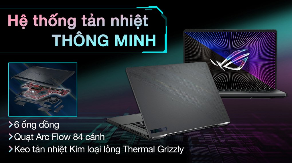 Laptop Asus Gaming ROG Zephyrus G16 GU603VU i7 13620H/16GB/512GB/6GB RTX4050/165Hz/Win11 (N3898W)