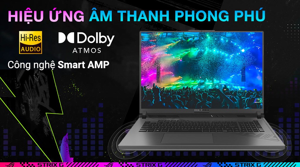 Laptop Asus Gaming ROG Strix G18 G814JI i9 13980HX/32GB/1TB/8GB RTX4070/240Hz/Balo/Win11 (N6063W)
