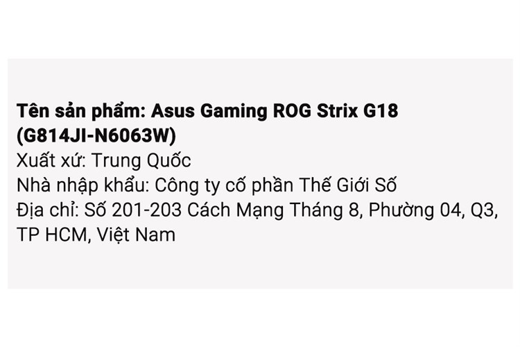 Laptop Asus Gaming ROG Strix G18 G814JI i9 13980HX/32GB/1TB/8GB RTX4070/240Hz/Balo/Win11 (N6063W) Màu Xám