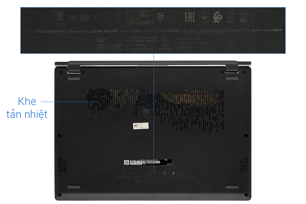 Laptop MSI Modern 14 C7M R5 7530U/8GB/512GB/Win11 (083VN) Màu Đen