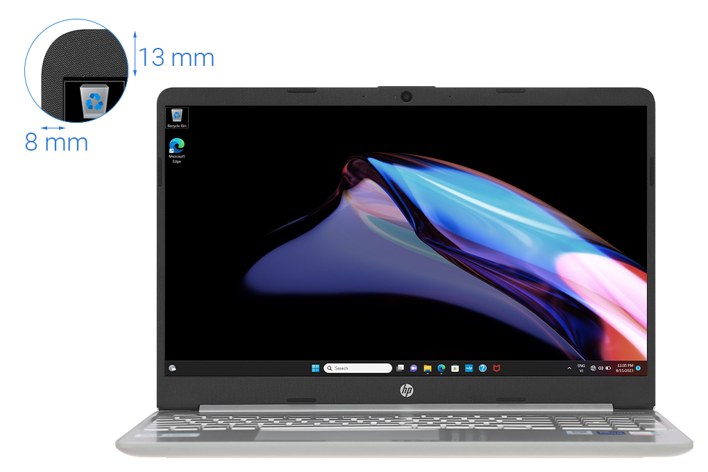 Laptop HP 15s fq5147TU i7 1255U/8GB/512GB/Win11 (7C133PA) Màu Bạc