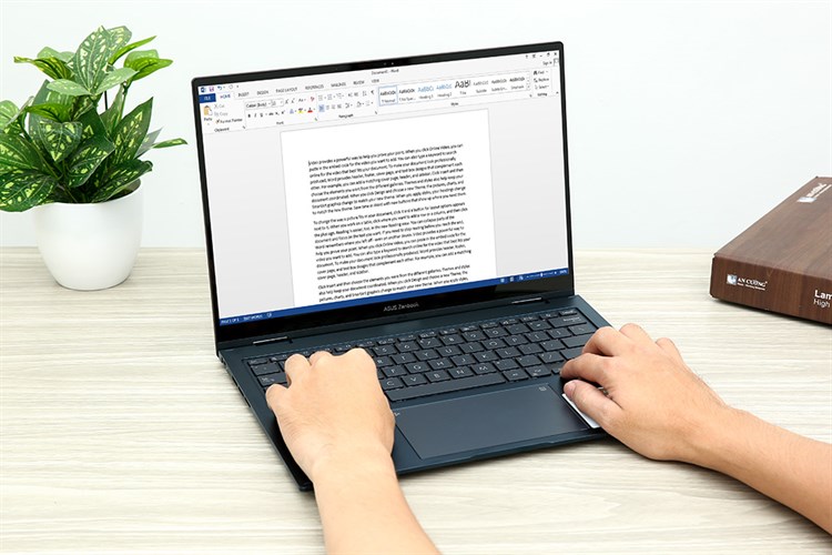 Laptop Asus Zenbook 14 Flip OLED UP3404VA i5 1340P/16GB/512GB/Touch/Pen/Cáp/Túi/Win11 (KN038W) Màu Xanh