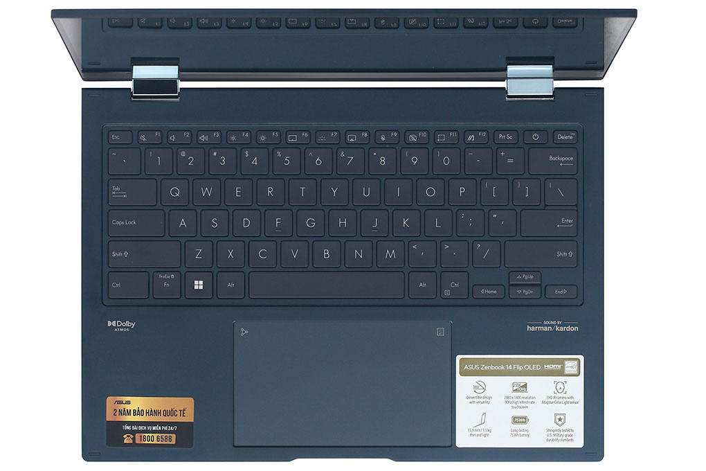 Laptop Asus Zenbook 14 Flip OLED UP3404VA i5 1340P/16GB/512GB/Touch/Pen/Cáp/Túi/Win11 (KN038W) - 4