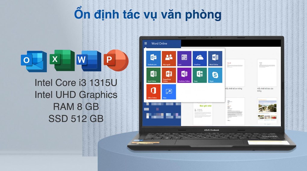 Laptop Asus Vivobook 14 A1405VA i3 1315U/8GB/512GB/Win11 (LY097W)