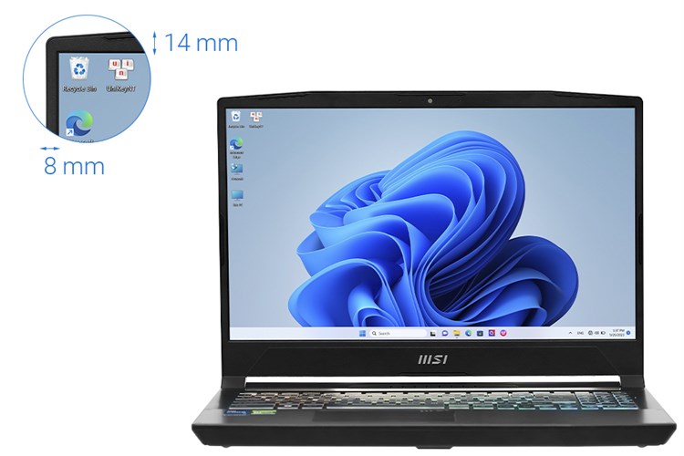 Laptop MSI Gaming Katana 15 B13VEK i7 13620H/8GB/512GB/6GB RTX4050/144Hz/Balo/Win11 (252VN) Màu Đen