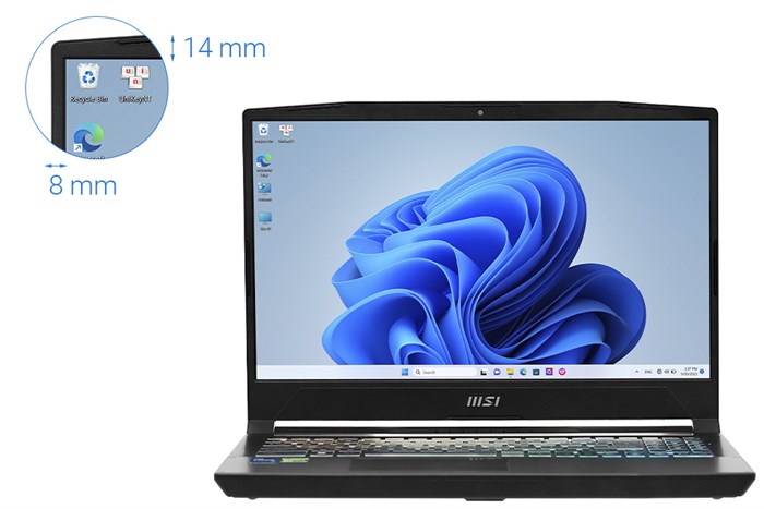 Laptop MSI Gaming Katana 15 B13VEK i7 13620H/8GB/512GB/6GB RTX4050/144Hz/Balo/Win11 (252VN) Màu Đen