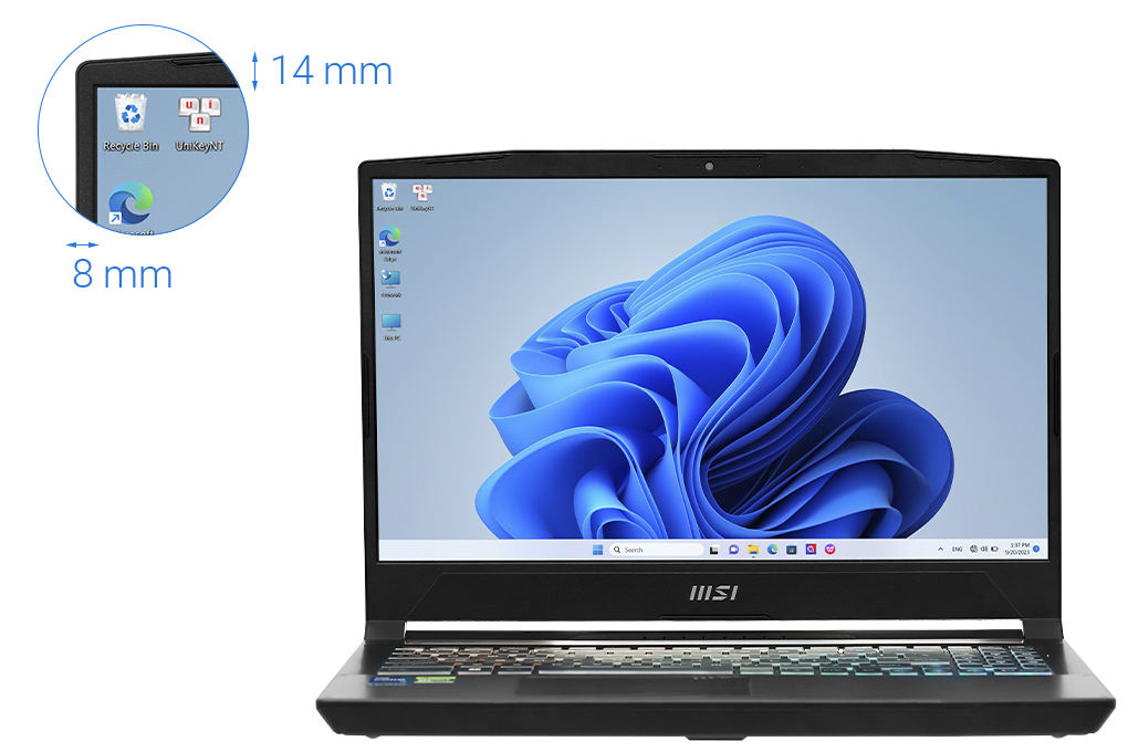 Laptop MSI Gaming Katana 15 B13VEK i7 13620H/8GB/512GB/6GB RTX4050/144Hz/Balo/Win11 (252VN) Màu Đen