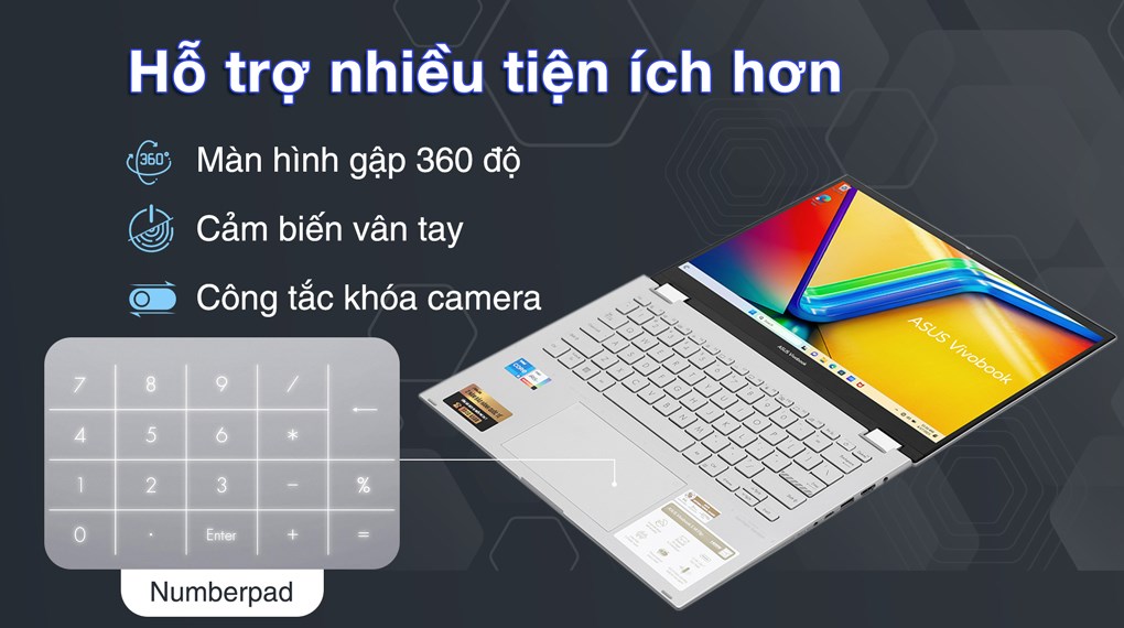 Laptop Asus Vivobook S 14 Flip TP3402VA i9 13900H/16GB/512GB/Touch/Win11 (LZ118W)