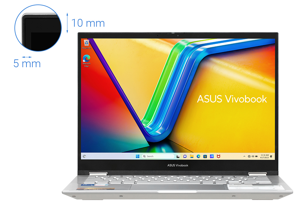 Laptop Asus Vivobook S 14 Flip TP3402VA i9 13900H/16GB/512GB/Touch/Win11 (LZ118W) Màu Bạc