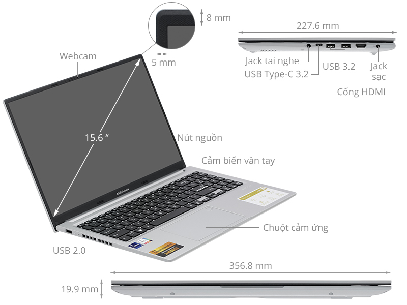 Asus Vivobook 15 OLED A1505VA i9 13900H/16GB/512GB/Win11 (L1201W)
