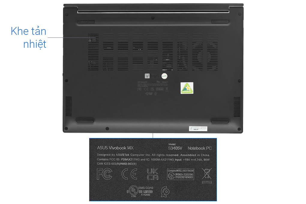 Laptop Asus Vivobook 14X OLED S3405VA i5 13500H/16GB/512GB/Win11 (KM072W) Màu Đen