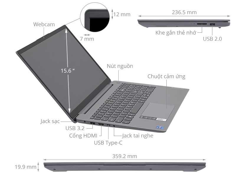 Laptop Lenovo Ideapad 3 15Itl6 I7 (82H803Cuvn) - Chính Hãng, Trả Góp