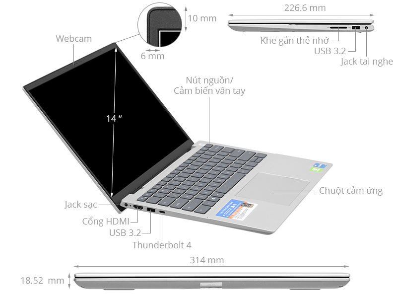 Dell Inspiron 5430 i5 1340P/16GB/512GB/2GB MX550/OfficeHS/Win11 (i5P165W11SLD2)