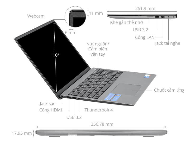 Dell Vostro 16 5630 i5 1340P/8GB/512GB/OfficeHS/Win11 (i5P085W11GRU)