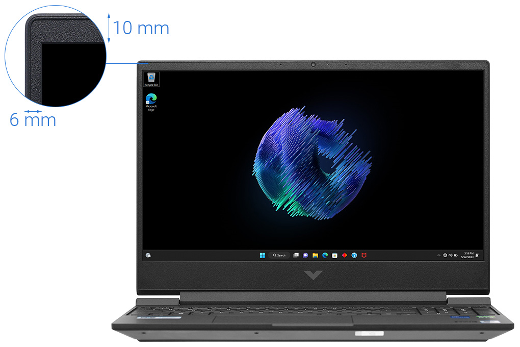 Laptop HP Gaming VICTUS 15 fa0155TX i5 12450H/16GB/512GB/4GB RTX3050/144Hz/Win11 (81P00PA) Màu Đen
