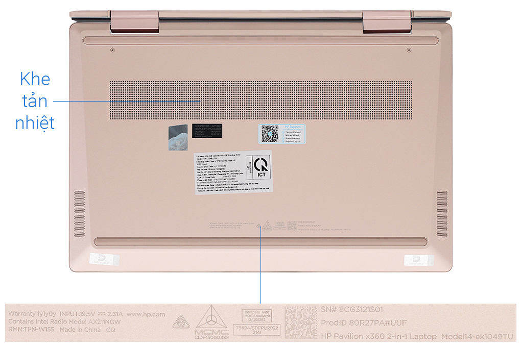 Laptop HP Pavilion X360 14 ek1049TU i5 1335U/16GB/512GB/Touch/Pen/Win11 (80R27PA) Màu Vàng
