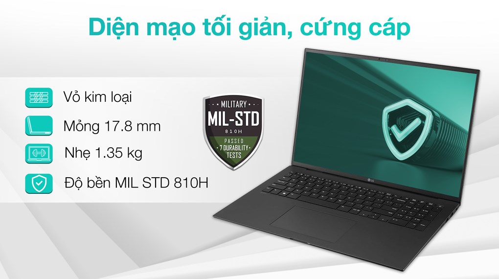 Laptop LG gram 2023 i7 (17Z90R-G.AH78A5) - Chính hãng, trả góp