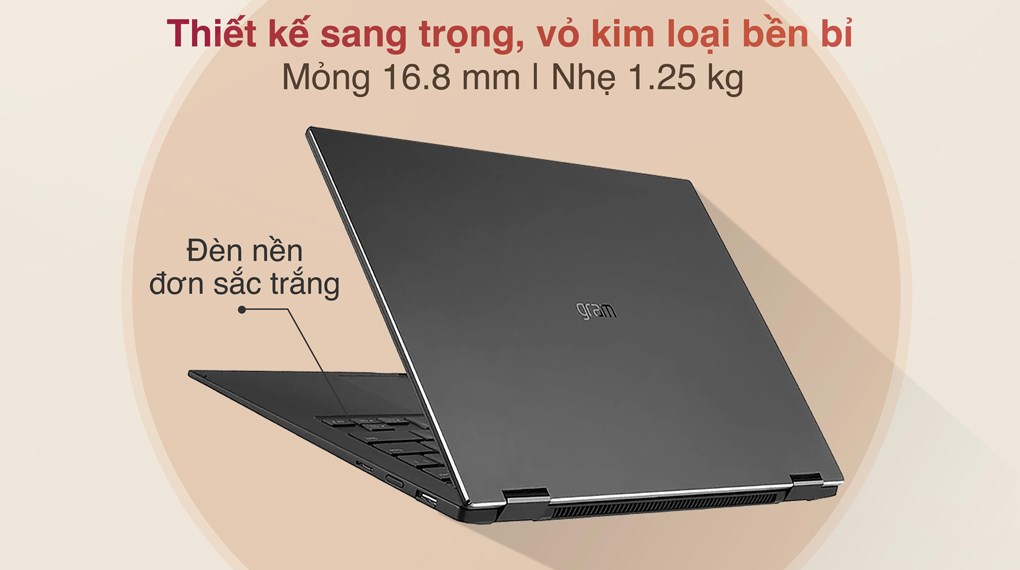 Laptop LG gram 2in1 2023 i5 1340P/16GB/512GB/Touch/Pen/Win11 (14T90R-G.AH55A5)