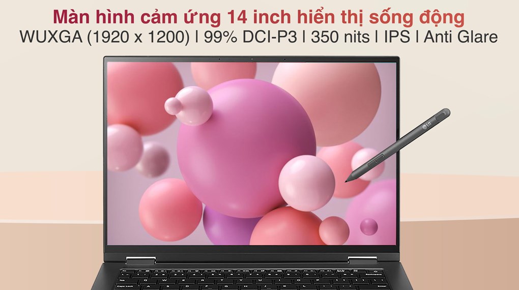 Laptop LG gram 2in1 2023 i5 1340P/16GB/512GB/Touch/Pen/Win11 (14T90R-G.AH55A5)