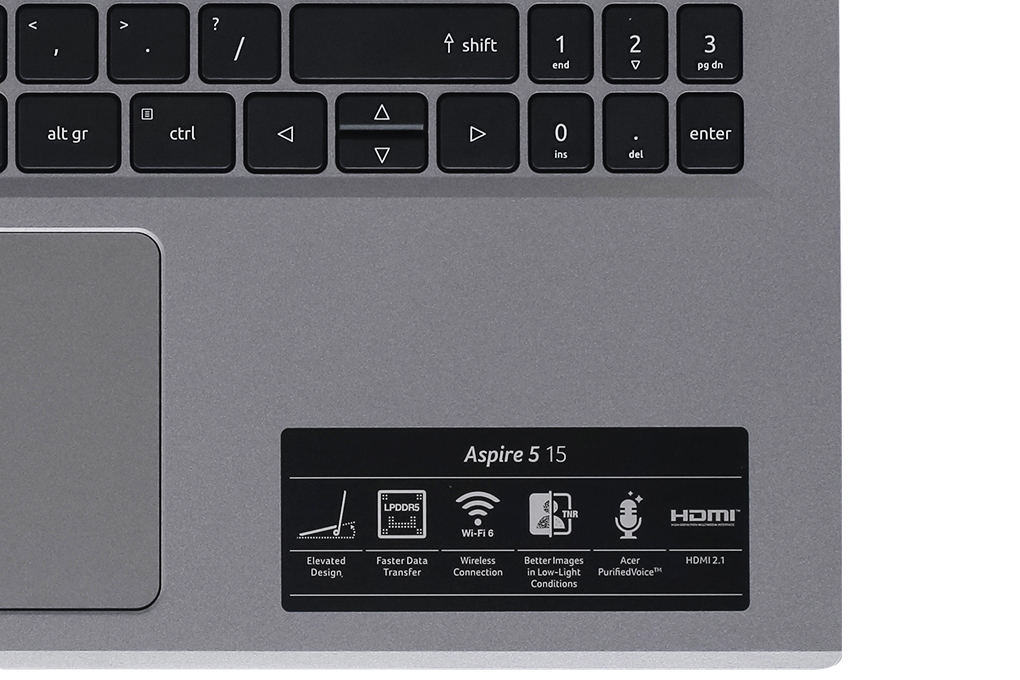 Laptop Acer Aspire 5 A515 58P 34RJ i3 1315U/8GB/512GB/Win11 (NX.KHJSV.003) Màu Xám