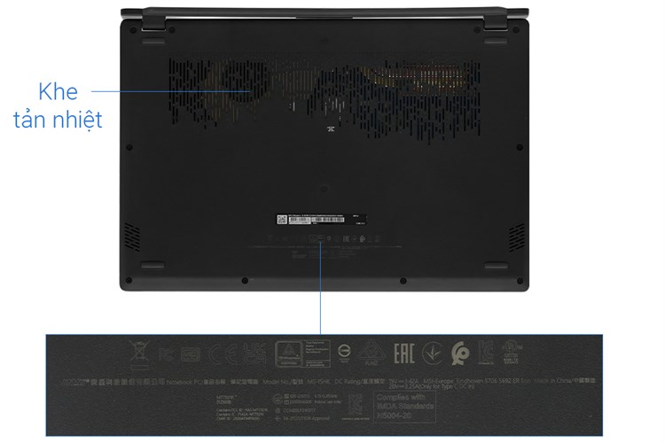 Laptop MSI Modern 15 B7M R5 7530U/16GB/512GB/Win11 (231VN) Màu Đen