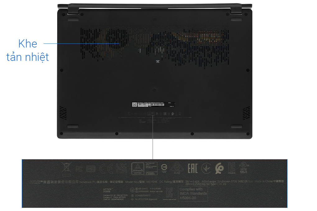 Laptop MSI Modern 15 B7M R5 7530U/16GB/512GB/Win11 (231VN) Màu Đen