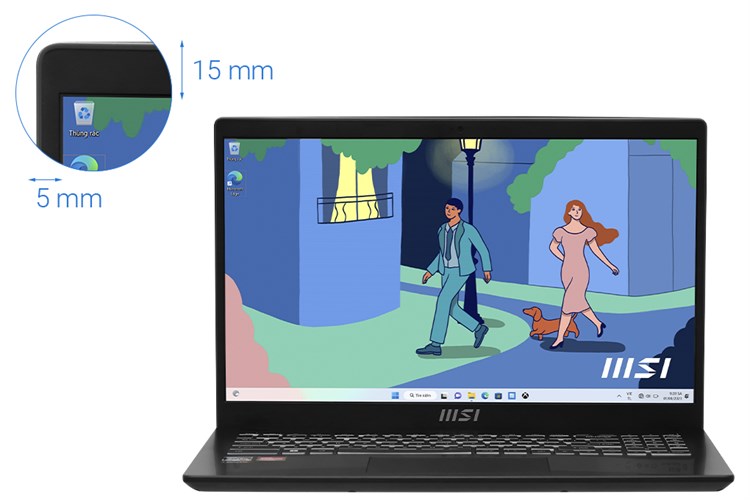 Laptop MSI Modern 15 B7M R5 7530U/16GB/512GB/Win11 (231VN) Màu Đen