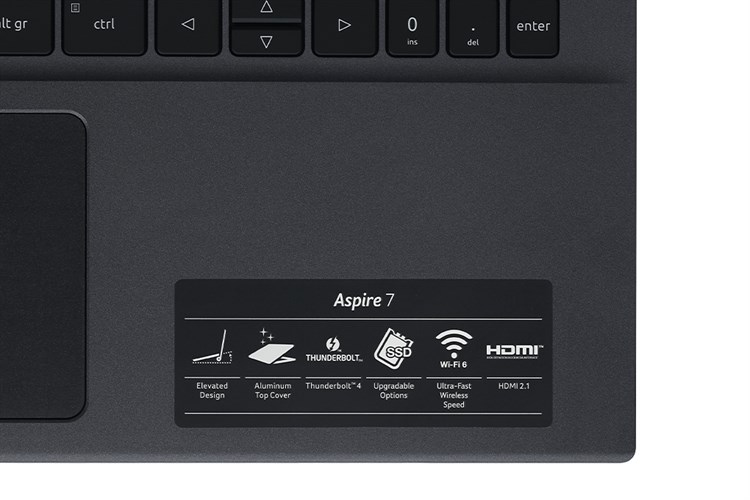 Laptop Acer Aspire 7 Gaming A715 76G 5132 i5 12450H/8GB/512GB/4GB GTX1650/144Hz/Win11 (NH.QMESV.002) Màu Đen