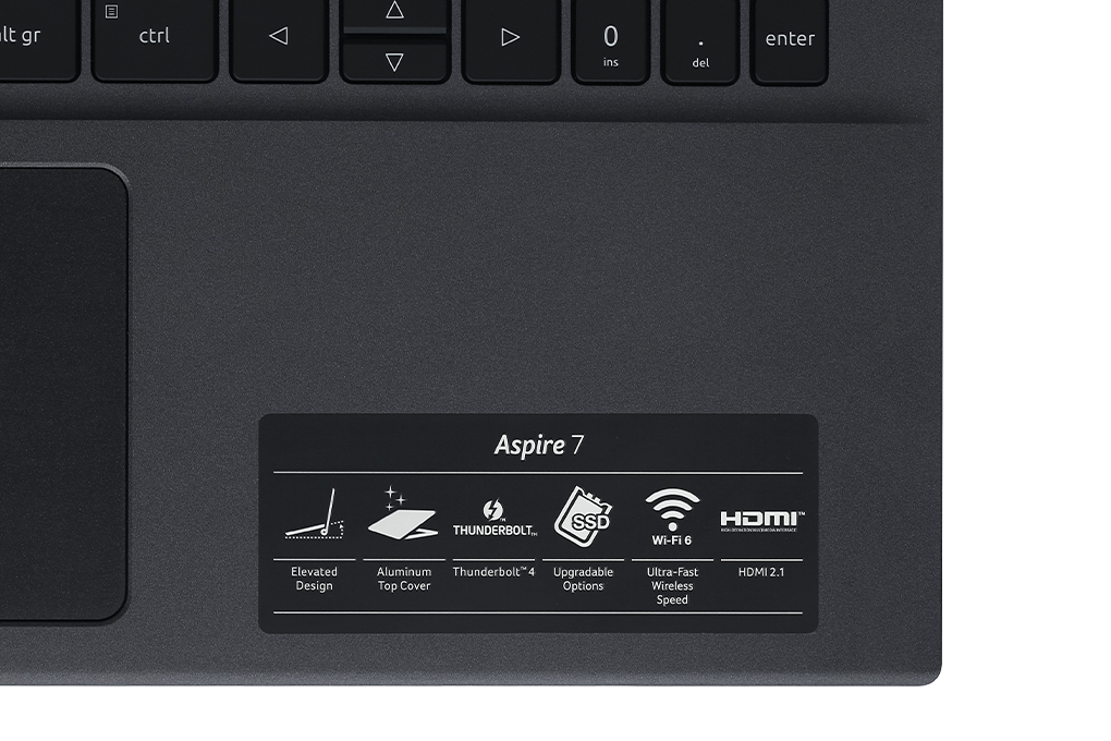 Laptop Acer Aspire 7 Gaming A715 76G 5132 i5 12450H/8GB/512GB/4GB GTX1650/144Hz/Win11 (NH.QMESV.002) Màu Đen