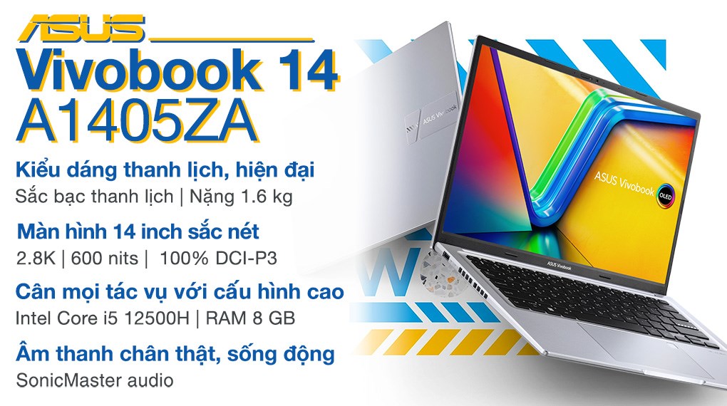 Laptop Asus Vivobook 14X OLED A1405ZA i5 12500H/8GB/512GB/Win11 (KM146W) hover
