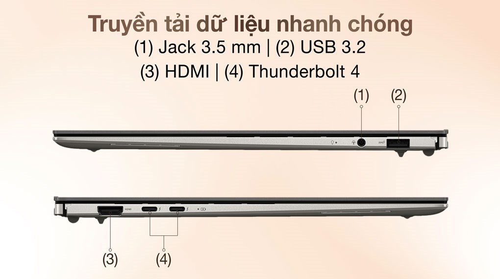 Laptop Asus Zenbook S 13 OLED UX5304VA i7 1355U/32GB/1TB/Túi/Win11 (NQ126W)
