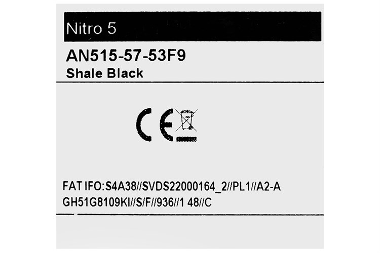 Laptop Acer Gaming Nitro 5 AN515 57 53F9 i5 11400H/8GB/512GB/4GB RTX3050/144Hz/Win11 (NH.QENSV.008) Màu Đen