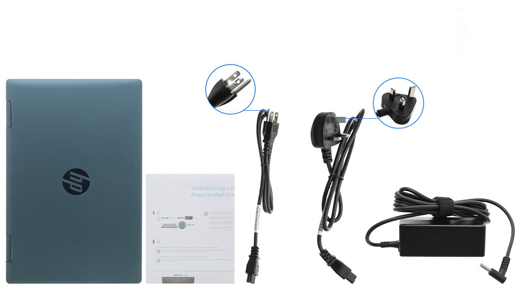 Bộ sản phẩm gồm: Sạc Laptop HP ( 65W ), Thùng máy, Sách hướng dẫn