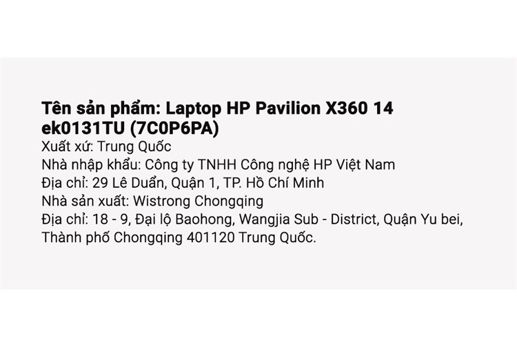 Laptop HP Pavilion X360 14 ek0131TU i3 1215U/8GB/256GB/Touch/Win11 (7C0P6PA) Màu Xanh