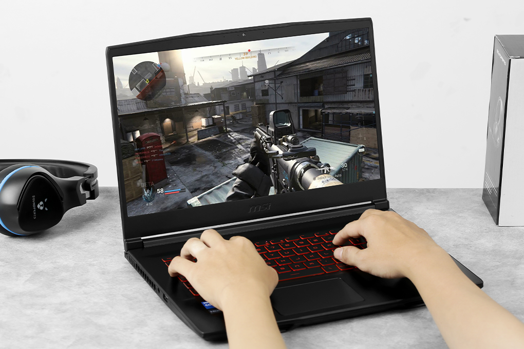 Laptop MSI Gaming GF63 Thin 12VE - 460VN (i5 12450H, 8GB, 512GB, RTX 4050 6GB, Full HD 144Hz, Win11) Màu Đen