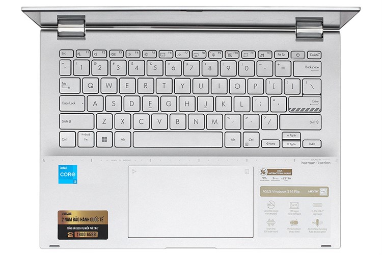 Laptop Asus Vivobook S 14 Flip TP3402VA i3 1315U/8GB/256GB/Touch/Win11 (LZ025W) Màu Bạc