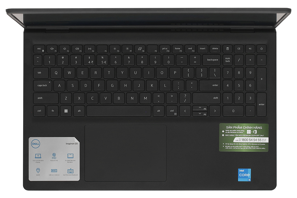 Laptop Dell Inspiron 3530 - N3530-i5U085W11BLU (i5 1335U, 8GB, 512GB, Full HD 120Hz, OfficeHS, Win11) Màu Đen