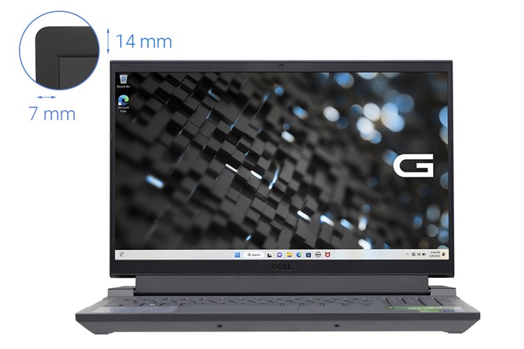 Laptop Dell Gaming G15 5530 i7 13650HX/16GB/512GB/6GB RTX4050/165Hz/OfficeHS/Win11 (i7H165W11GR4050) Màu Xám