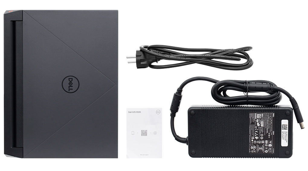 Bộ sản phẩm gồm: Sách hướng dẫn, Thùng máy, Sạc Laptop Dell