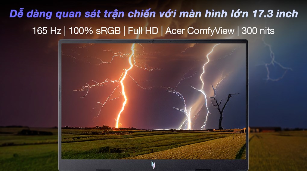 Laptop Acer Gaming Nitro 17 Phoenix AN17 51 50B9 i5 13500H/8GB/512GB/6GB RTX4050/165Hz/Win11 (NH.QK5SV.001)