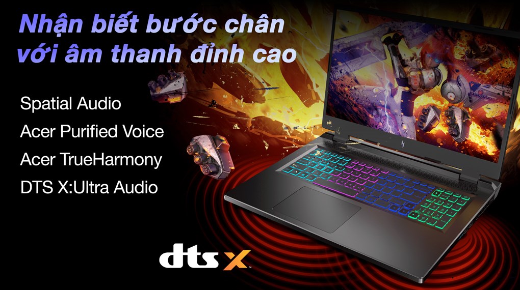 Laptop Acer Gaming Nitro 17 Phoenix AN17 51 50B9 i5 13500H/8GB/512GB/6GB RTX4050/165Hz/Win11 (NH.QK5SV.001)