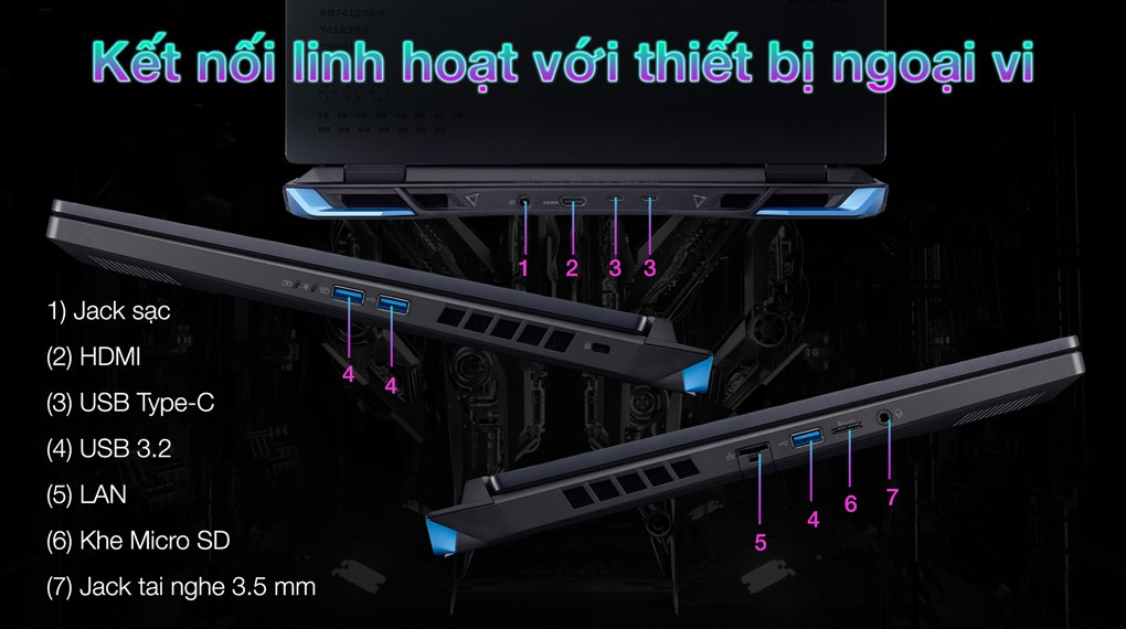 Laptop Acer Gaming Predator Helios Neo 16 PHN16 71 54CD i5 13500HX/8GB/512GB/6GB RTX4050/165Hz/Win11 (NH.QLTSV.001)