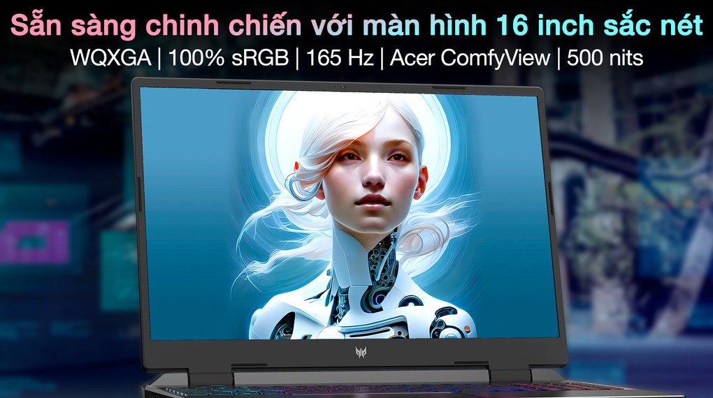 Laptop Acer Gaming Predator Helios Neo 16 PHN16 71 7460 i7 13700HX/8GB/512GB/6GB RTX4050/165Hz/Win11 (NH.QLTSV.004)