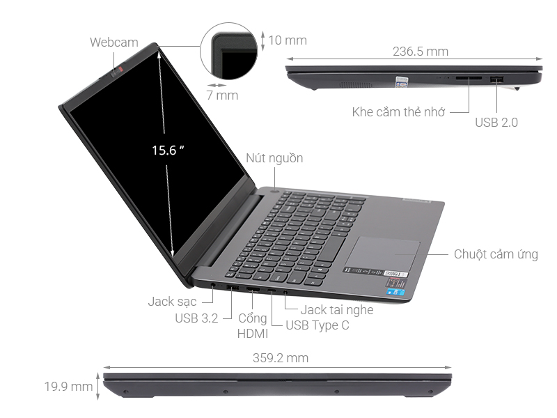 Lenovo Ideapad 3 15ITL6 i3 1115G4/8GB/512GB/Win11 (82H803SFVN)