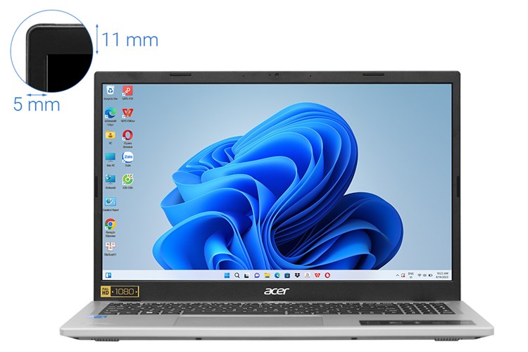 Laptop Acer Aspire 3 A315 510P 32EF i3 N305/8GB/256GB/Win11 (NX.KDHSV.001) Màu Bạc