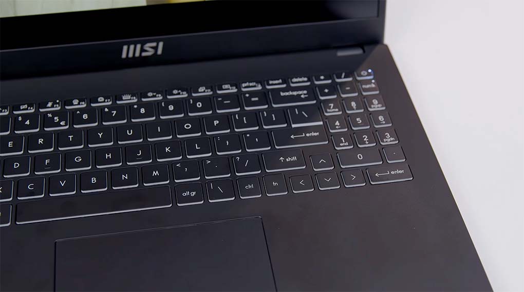 Laptop MSI Modern 15 B12MO i5 1235U (625VN) - Bàn phím