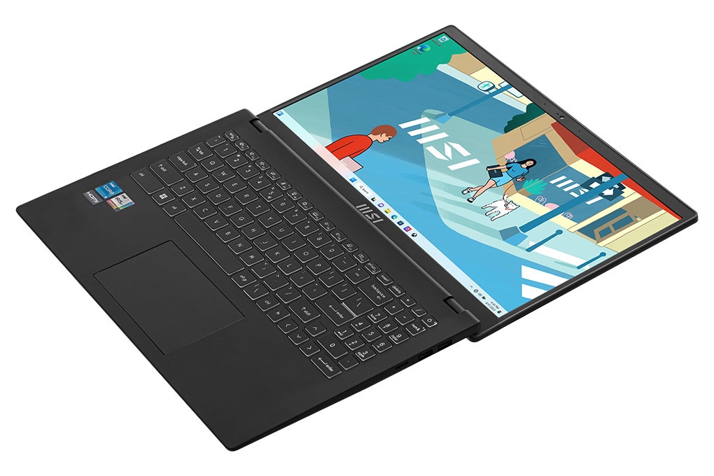 Laptop MSI Modern 15 B12MO - 487VN (i7 1255U, 16GB, 512GB, Full HD, Win11) Màu Đen