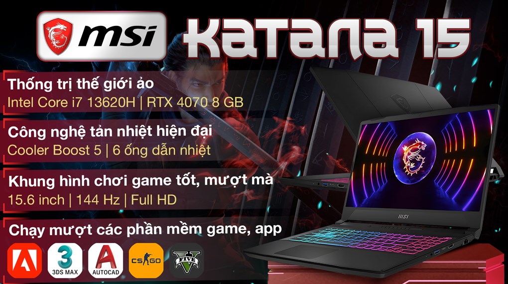 MSI Gaming Katana 15 B13VGK i7 13620H (1211VN)